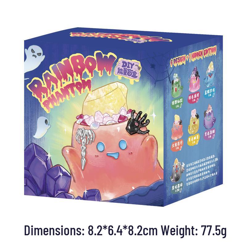 

Seven-Colored Ghost Energy DIY Crystal Resin Cartoon Ornaments Blind Box.