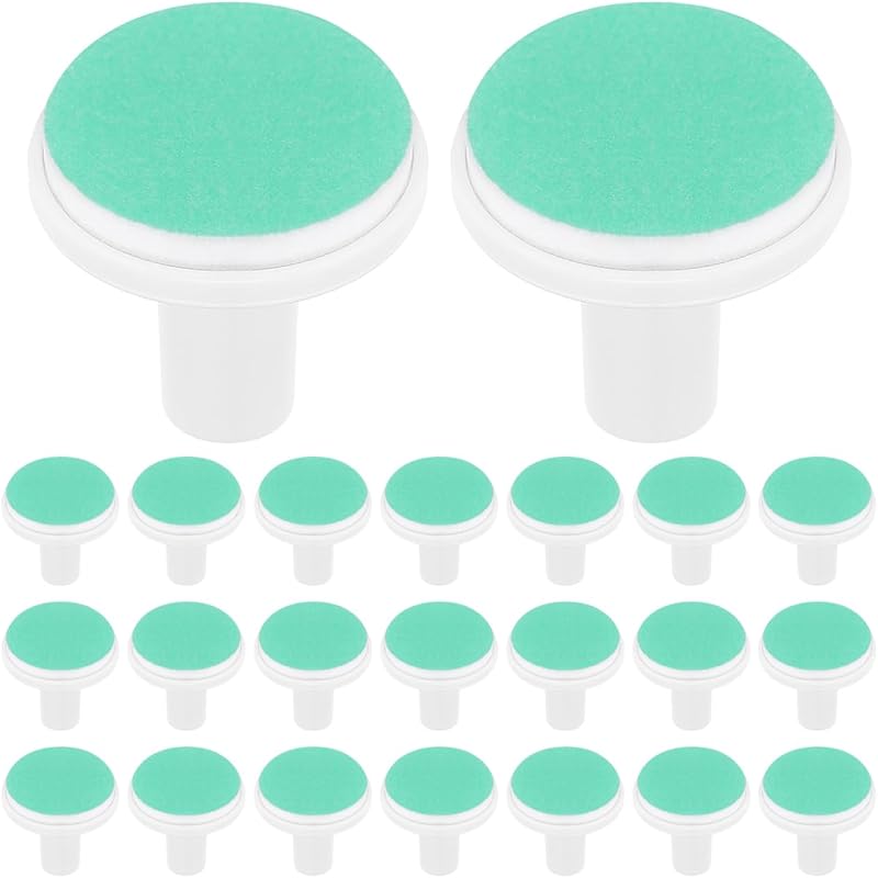 24 Pcs Baby Electric Nail File Replacement Pads - Safe and Easy-to-Use Nail Trimmer Heads for 12+ Months - Red Sandpaper Grinding Heads for Smooth