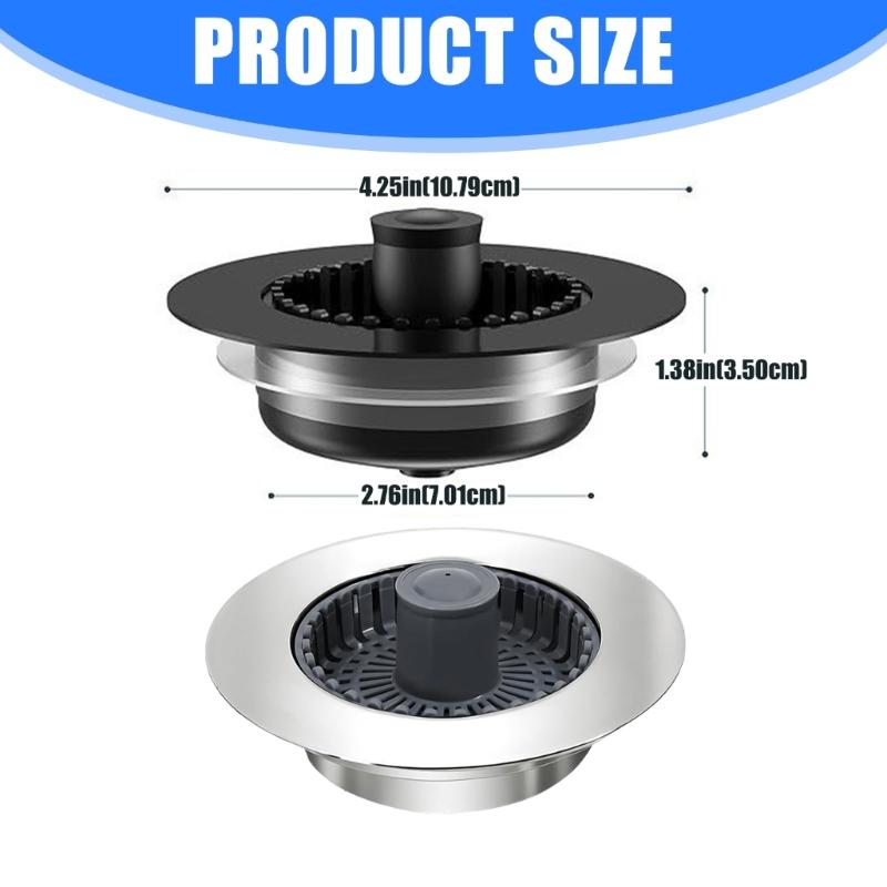 Kitchen Sink Drain Basket Anti Clogging Drain Stoppers Bounce Cores Sink Strainer Wash Basins Drain Filter Easy to Use