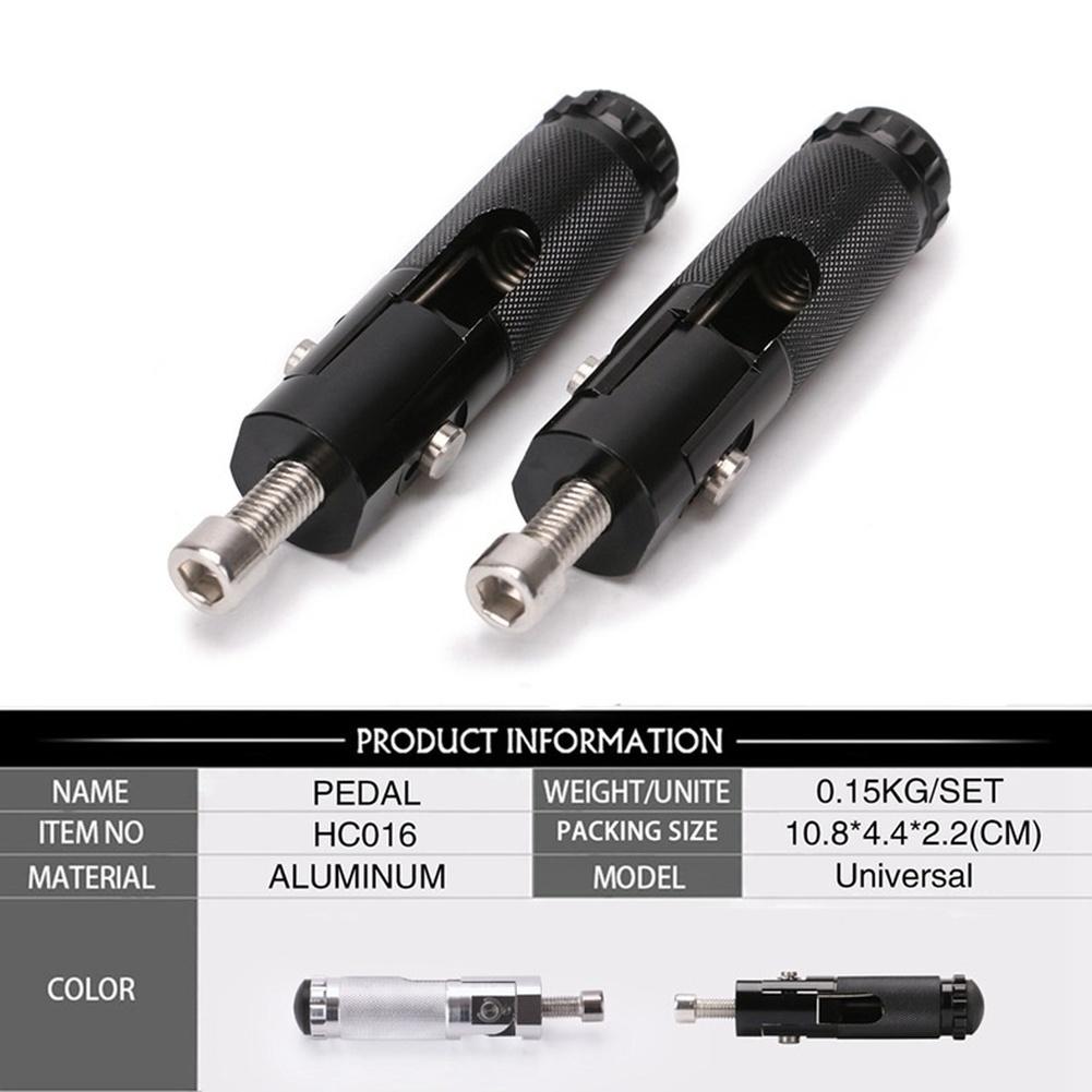 Foldable Aluminum Motorcycle Foot Pegs with 8mm Mounting Bolt General Fit for Most Motorcycles Lightweight and Strong