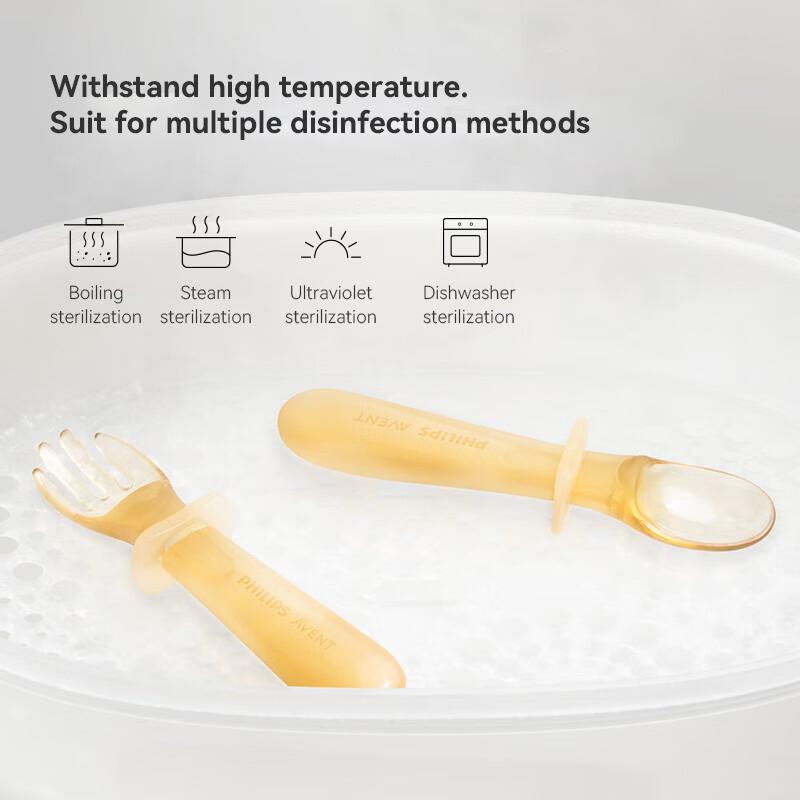 Philips Avent Infant Learning Fork and Spoon Set Baby Complementary Spoon