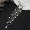 Multi Functional Imitation Pearl Heart Pendant Brooches Creative Tassel Chain Suit Pants Pins Brooch Fashion Clothes Decoration
