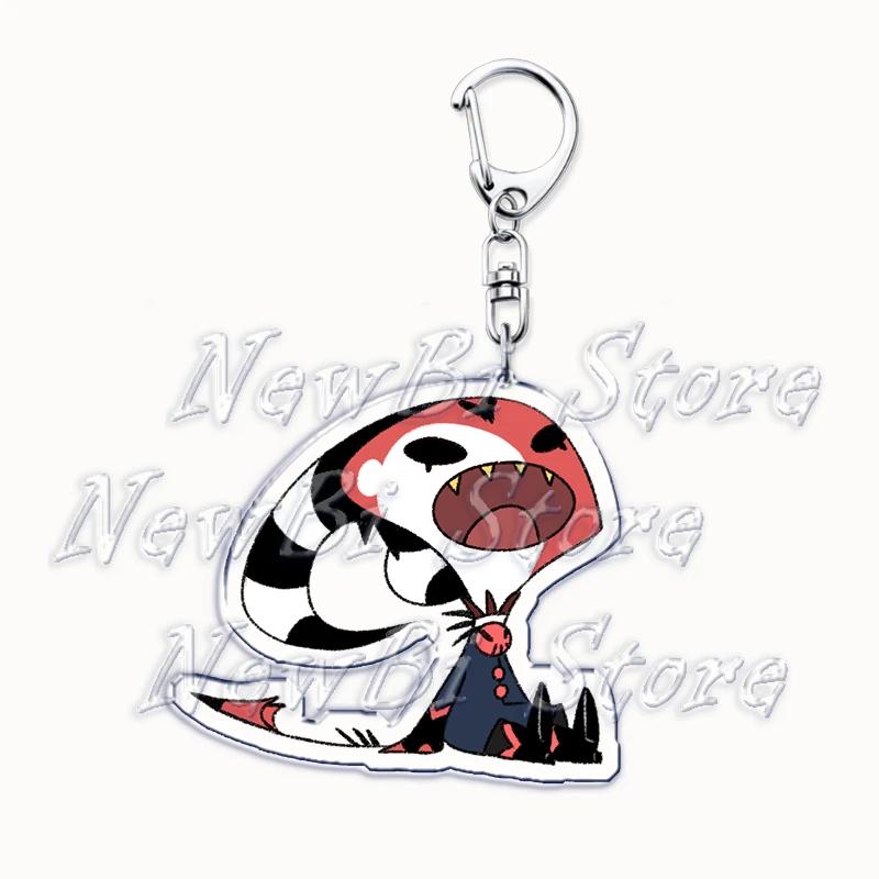 Cartoon Anime Series Helluva Blitzo Keychains Boss Keyring for Accessories Bag Pendant Key Chain Ring Jewelry Fans Friends Gifts
