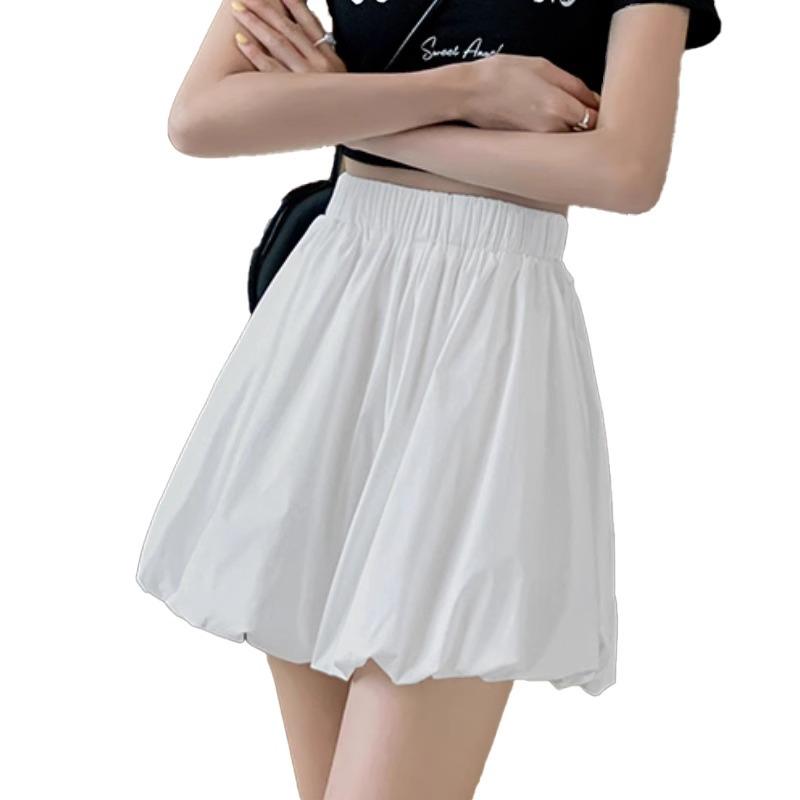 Women's 2024 Autumn Wide-Leg Elastic Waist Bloomers - Slim, Loose, Pumpkin Casual Shorts