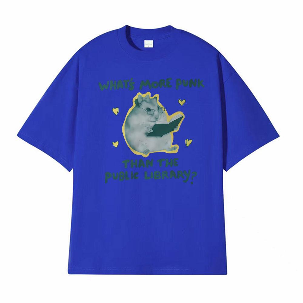 Zabawne Nauczyciel Publiczna Biblioteka Punk Unisex Mól Książkowy Graficzne Koszulki Mężczyźni Kobiety Moda Vintage Koszulka Wysoka Jakość Codzienna Koszulka