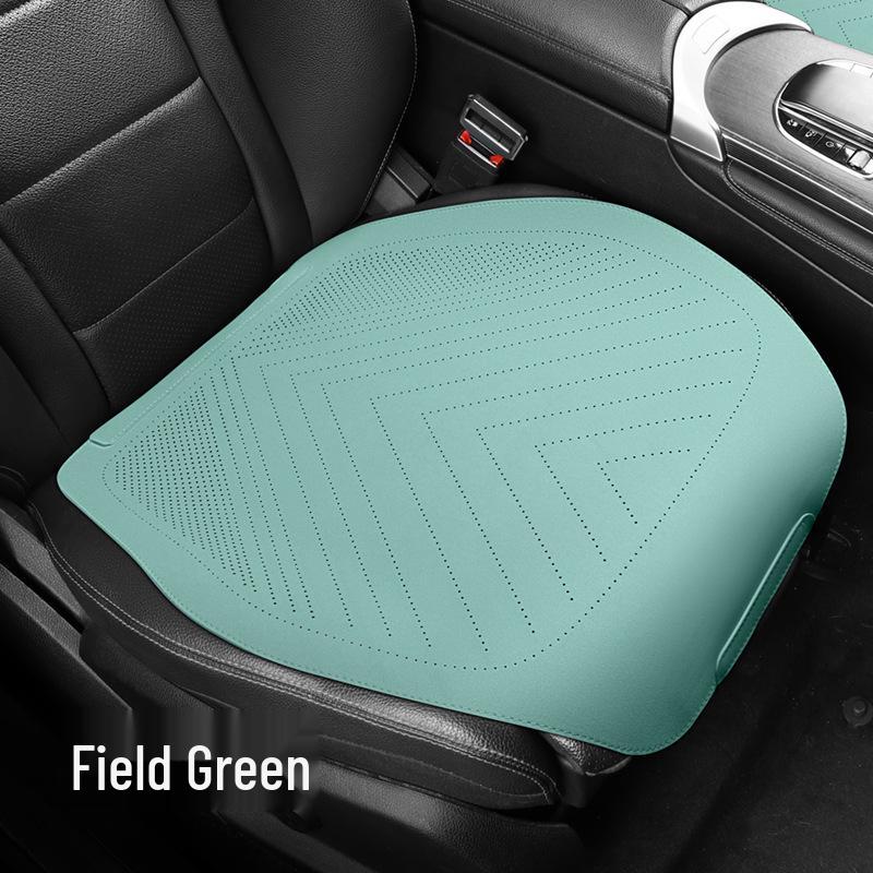 Universal Suede Car Seat Cushion Set - All-Season, Three-Piece, Summer-Ready, Thin Cushion with Lumbar Support.