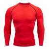 Heren Sneldrogende Fitness T-shirts Outdoor SPORT Hardlopen Klimmen Lange Mouwen Effen Kleur Shirt Tights Bodybuilding Tops Heren Onder Huid