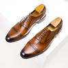 Large Size New Blok Carved Men's Leather Shoes, Men's Genuine Leather Business Shoes, Casual Formal Wear, Three Joint British