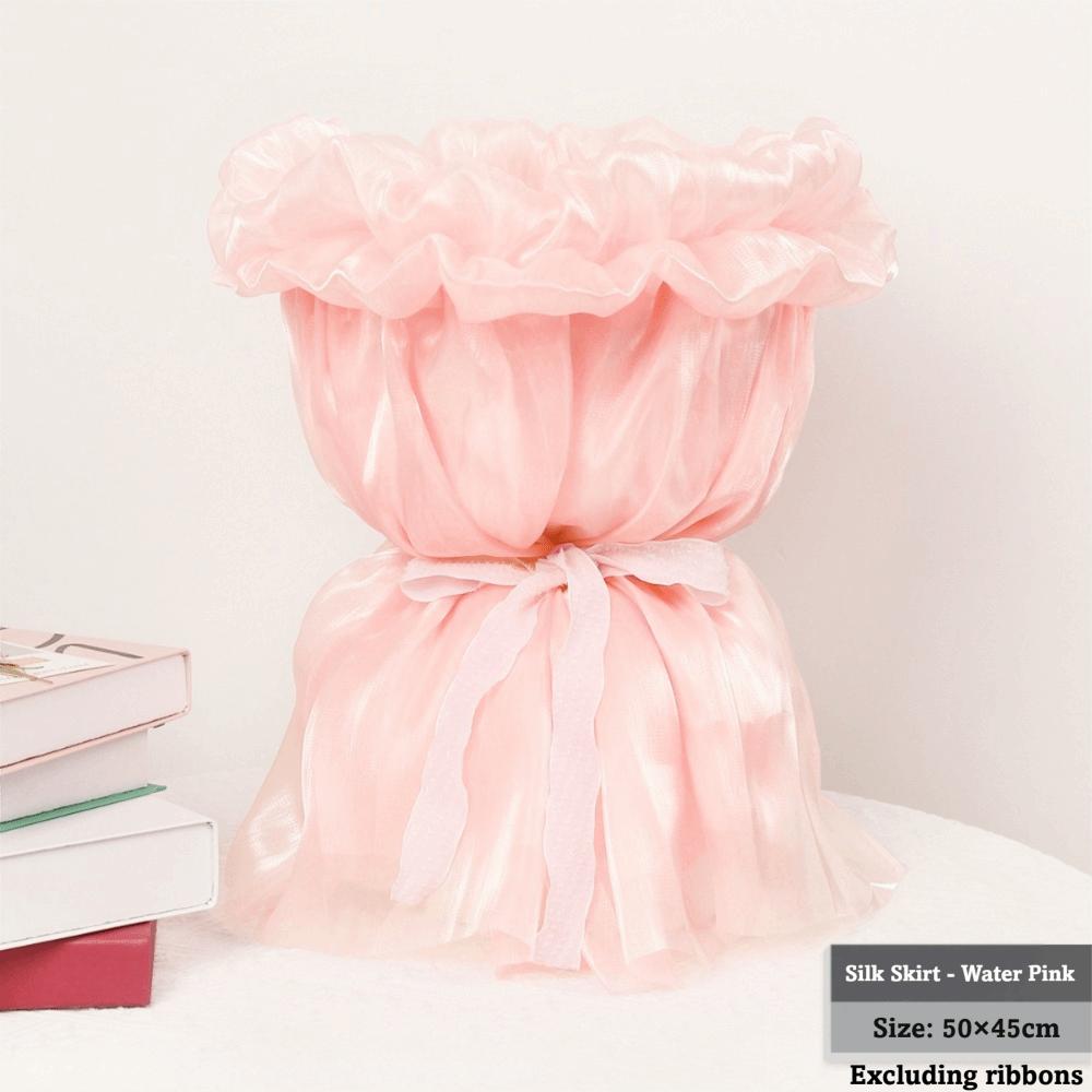 50×45 Cm Flower Wrapping Paper Silk Tulle Elastic Trim Bouquet Wrapping Paper Pearl Silk Floral Yarn Silk Flower Wrapping Paper