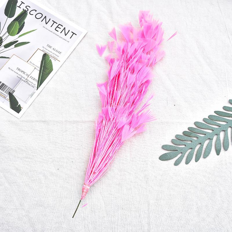 

Треугольный проволочный перо цветок перо головной убор шпилька для выступлений на сцене выпускной вечеринка свадьба принадлежности розовый