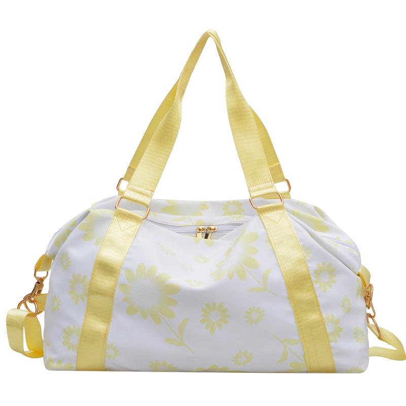 Lightweight Large Capacity Cow Print Travel Duffle Bag for Short Business Trips and Gym Use