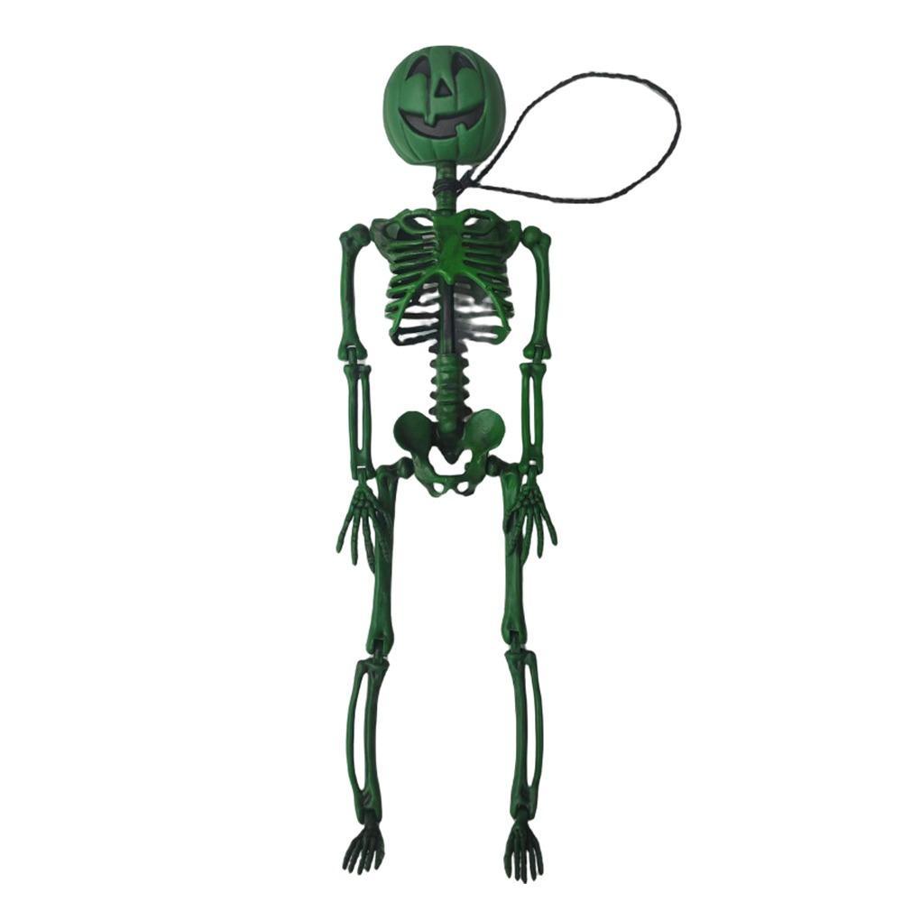 

45cm High Pumpkin Head Skeleton Body Shape Human Shape Halloween Decorative Ornaments Birthday Party Decoration Home Decoration зелёный