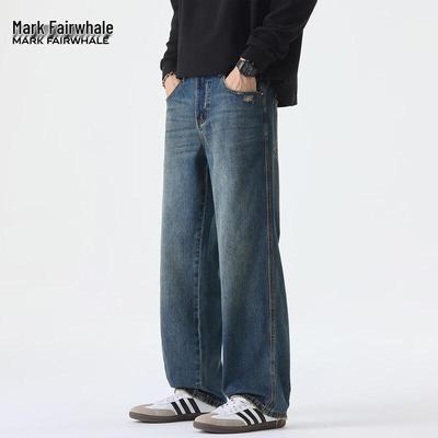 Mark Fairwhale Herren Amerikanische Retro Loose Straight Jeans