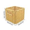 1Pc PP Simple Storage Case Practical Hand-woven Removable Imitation Rattan Desktop Organizing Box Storage Basket