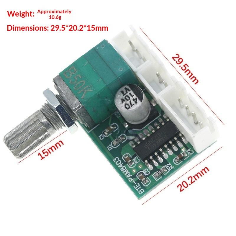 1/3 Stück 2 * 3W Lautstärkeregelung Mit Potentiometer Mini Pam8403 DC5V 2-Kanal USB Digitaler Audioverstärker Board Modul