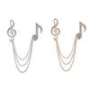 Zinc Alloy Music Notes Brooch Unisex Enamel Pin Brooches Fashion Scarf Pins Clip  Men Women