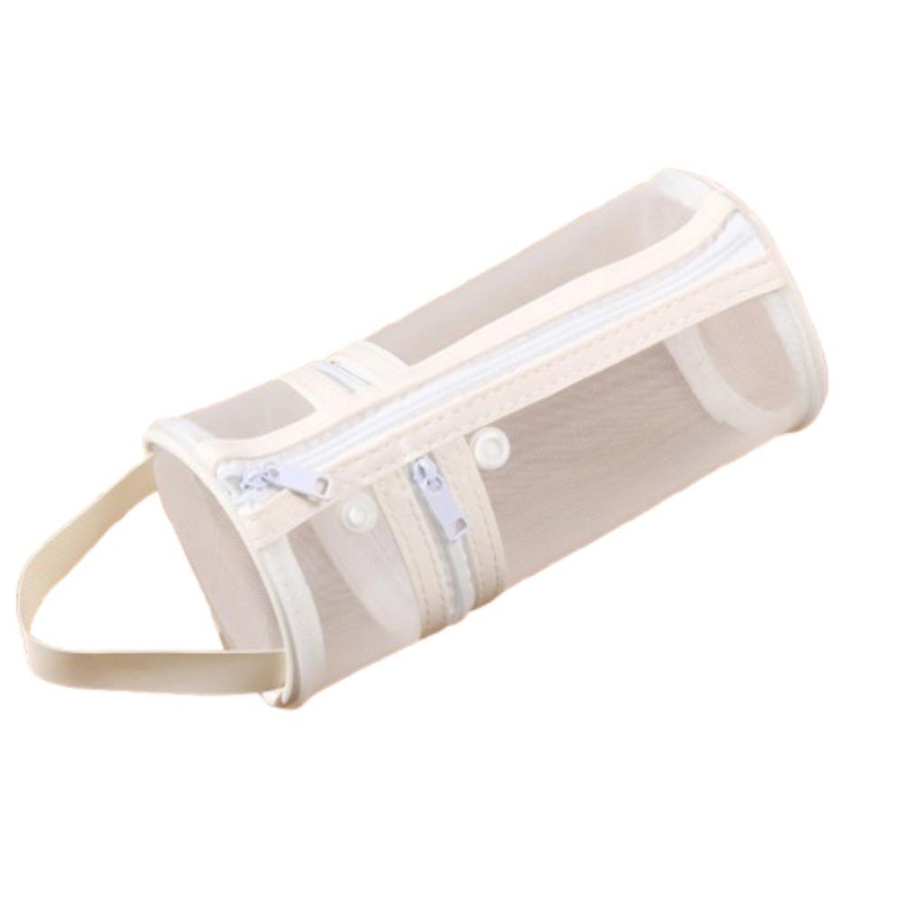 Simple Mesh Pencil Case Portable Stationery Storage Organizer Mesh Pen Holder  Bag  School Supplies
