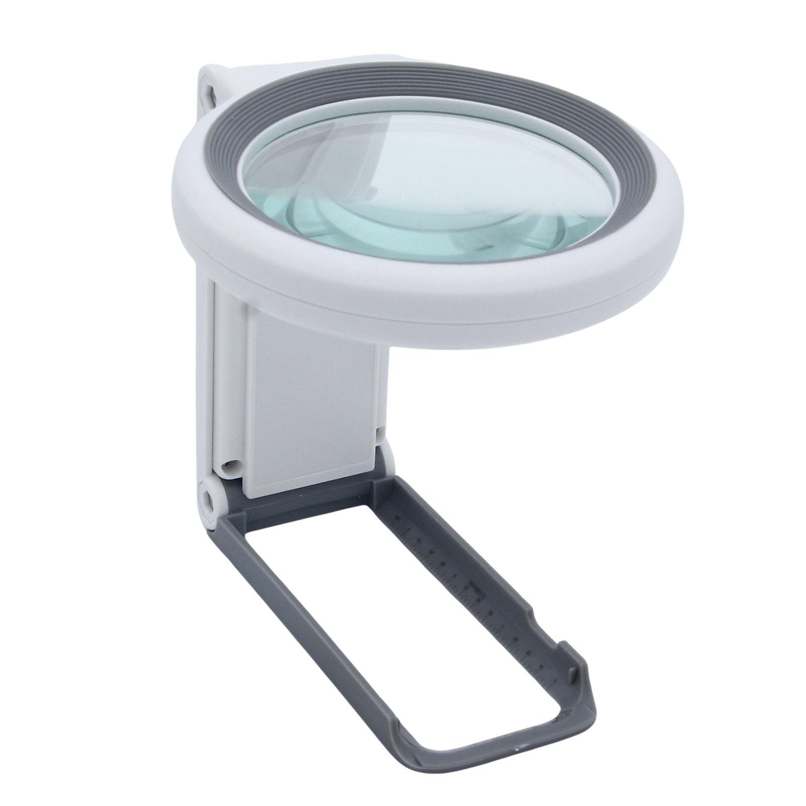 

Ручна лупа 30X 10X збільшувальне скло зі світлодіодним підсвічуванням Складана ручка для читання повної книги сірий колір