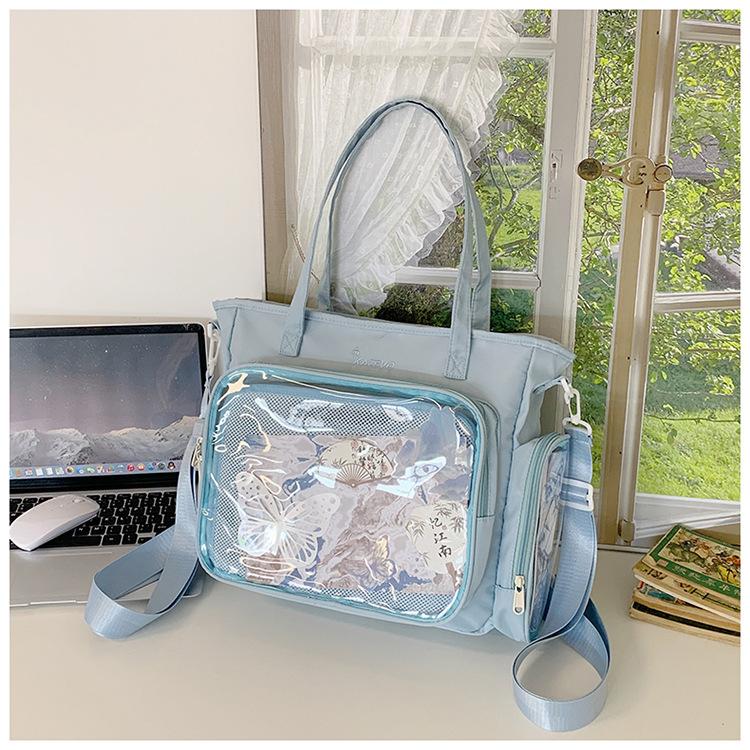 School Bag 2025 New Fashion Cute Backpack Casual Large Capacity Tote Bag Messenger Bag Japanese Versatile Shoulder Pain Bag