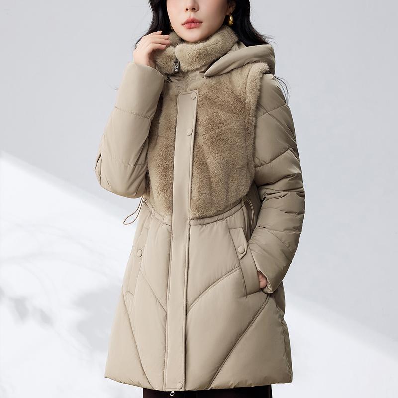 Sleeves Detachable Fashion Woman Parkas Winter Coats Hooded Thick Warm Women's Jackets