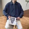Trendy Harajuku-Style Half-Zip Sweatshirt: Artistic & Versatile Fashion