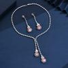 Women's Flower Necklace Earrings Jewelry Set for Wedding Party Festival Accessories Gifts