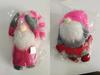 Valentine's Day Pink Gnome with Knitted Hat: Cute Faceless Doll Rudolph Ornament for Creative Desktop Decoration
