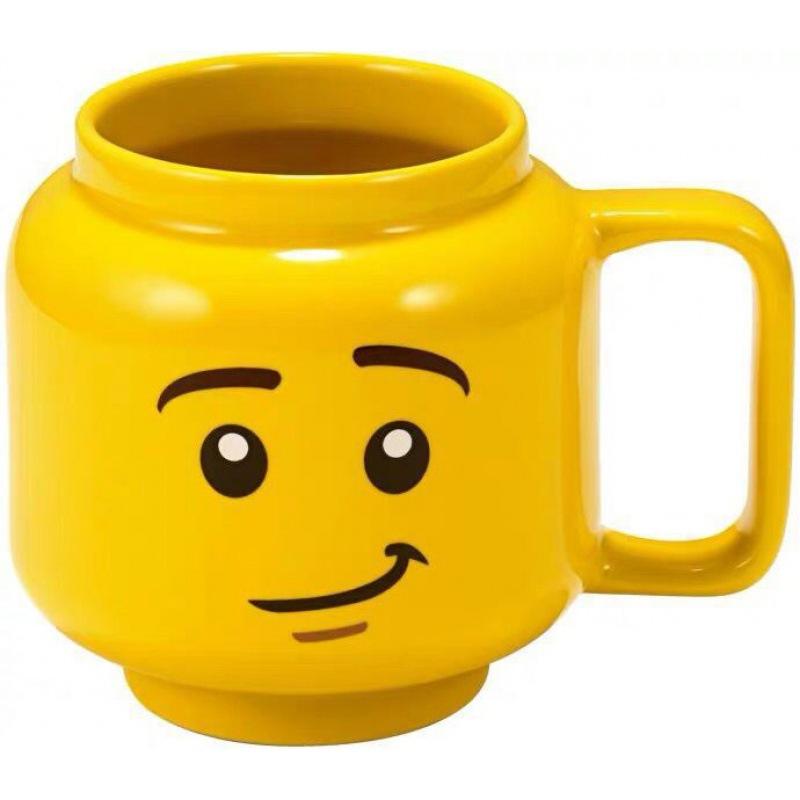 Expression ceramic cup, little man head ceramic cup, cute smiley face drinking cup children s cup gifts 201-300ml