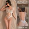 Sex Underwear Sexy Lace Three-point Underwear Pearl Free Breast Off Uniform Set Sex Clothes