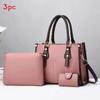 Pu Leather Handbag With Contrast Color Stone Pattern And Multiple Pockets For Daily Use