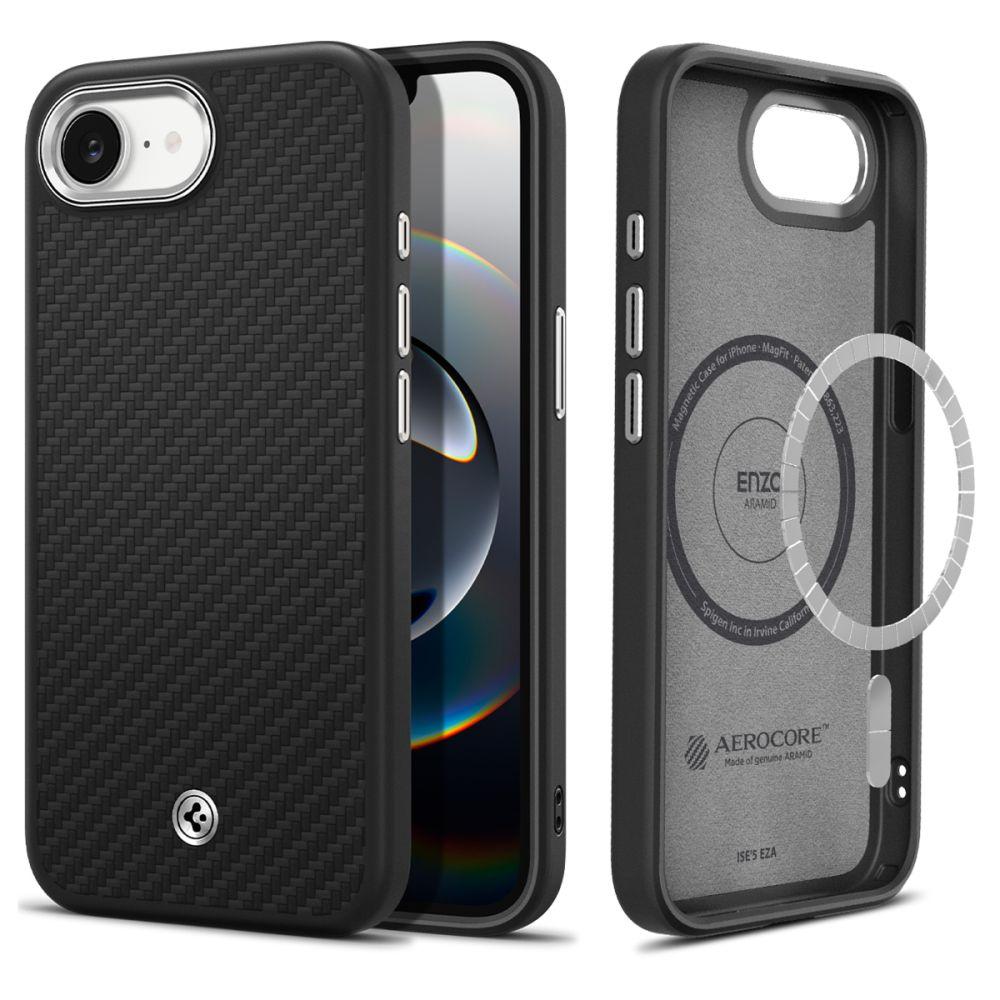Spigen Enzo Aramid Mag Magsafe Iphone 16E Mattschwarz