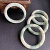 A4 Emerald Green Hetian Jade Bracelet with Floral Design