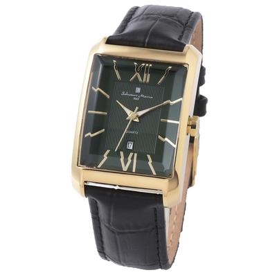 Stainless Steel Cut Glass Watch [Salvatore Marra] SM21101-GDGR Men's
