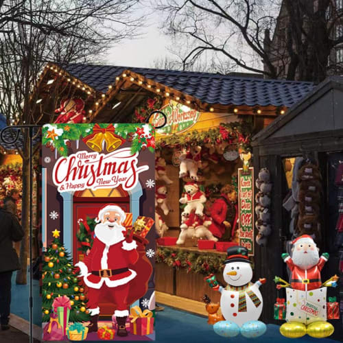 Christmas Tapestry Balloon Set Extra Large Size Can Stand Merry Christmas Decoration Luxury Set Santa Aluminum Balloon Celebration Party Decoration Ph