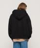 Cargobros Circle Pocket Oversized Zip-Up Hoodie (Black)