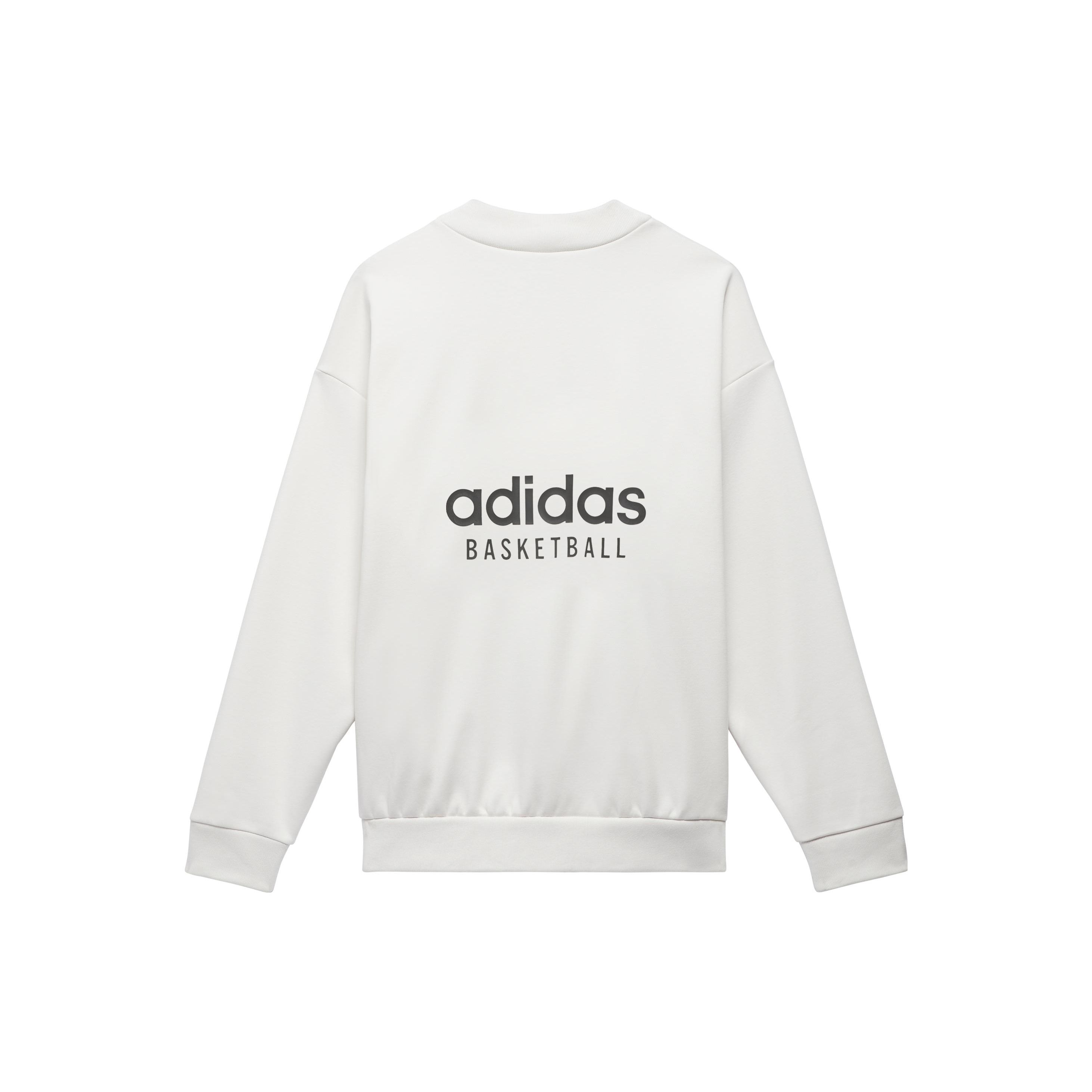 Adidas Originals Trefoil Chapter 1 Basketball Crew Neck Sweatshirt Casual Loose Fit Unisex Tops White IA3436 XL