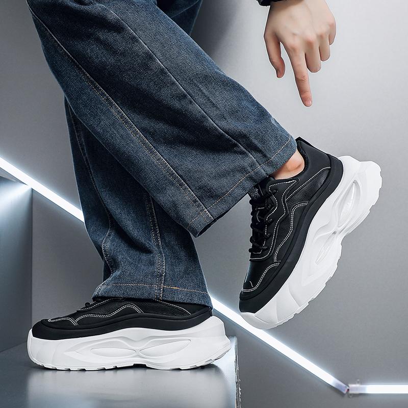 Men's Casual Sneakers with Thick Soles Comfortable Outdoor-Ready Slip-Resistant Durable Minimalist Style Essential Basics