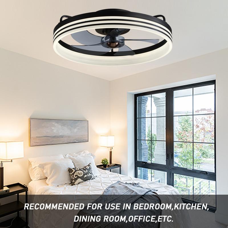 110-220V Modern Household Ceiling Fan Light Variable Frequency Energy-saving Ceiling Fan Lamp Restaurant Silent Electric Fan Light