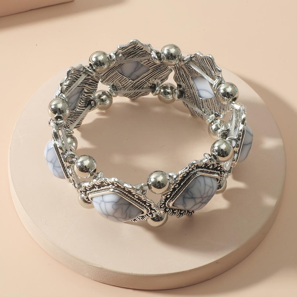 Etnische Stijl Boheemse Armband Turkoois Armband Gepersonaliseerd Retro Westerse Denim Overdreven