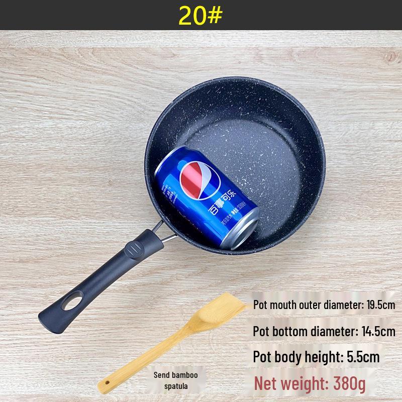 Maifan Stone Non-Stick Mini Wok for Stir-Fry, Steak, Vegetables, Pancakes, and Dumplings; Induction Compatible.