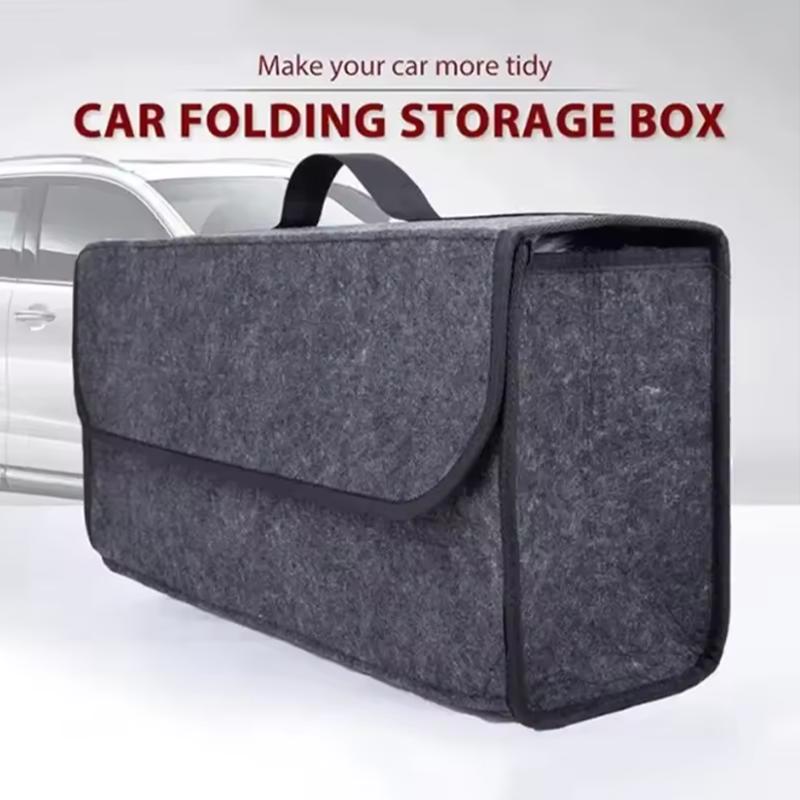 Anti-Slip Storage Box High Quality New - Soft Felt Dark Gray Large Compartment Organizer for Car Trunk Boot Tools Auto Parts