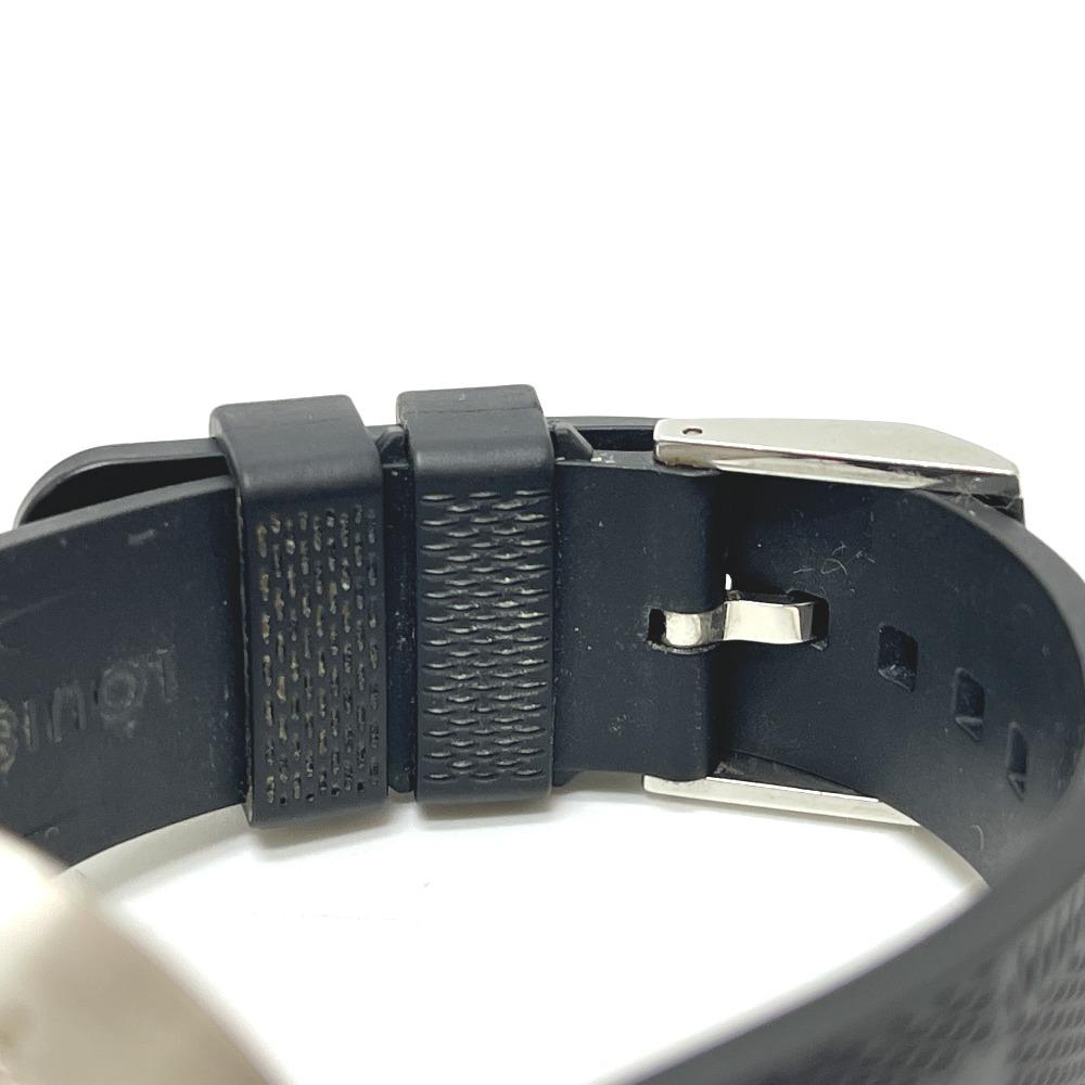 Louis Vuitton Q8D30 Tambour Moon GMT Automatic Wristwatch SS Silver