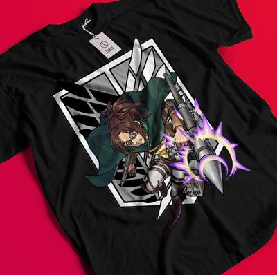 Koszulka Atak Tytanów Eren Mikasa T-shirt Levi T-shirt AOT Erwin Hange Armin Tee BB705