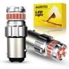 AUXITO 2Pcs 1157 P21/5W BAY15D LED Bulbs Canbus Red Car Brake Stop Tail Lights Reverse Lamp Automotive Light Super Bright 12V Bulbs 7