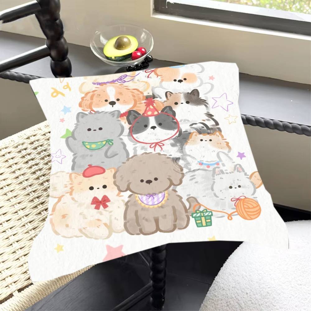 

Cute little animals Square cushions suitable for use in guesthouses bedrooms living rooms sofas and when traveling 30cmx30cm