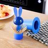 Boîte de rangement de cure-dents, grande capacité, anti-poussière, support pour cure-dents en lapin auto-cueillant pour la maison