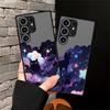 Case for Samsung Galaxy S23 FE Note 20 Ultra 10+ S26 S20 FE S25 Ultra S21 S22 S24 Plus Funda Back Phone Cover Black Cat Starry