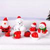 Miniature Landscape Model Cute Christmas Decoration Santa Claus Figurine Xmas Gift Bag Ornament