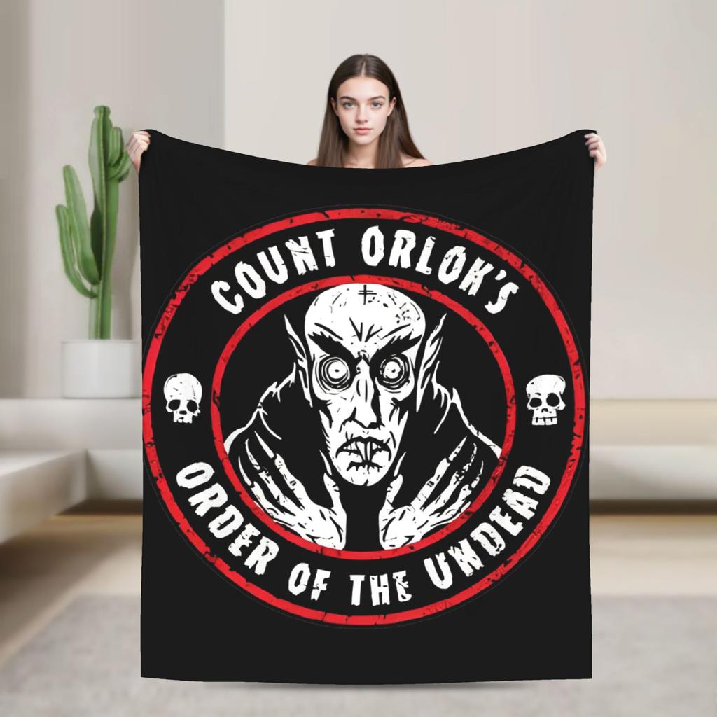 Masquerade Clan Nosferatu Revised Knitted Blankets Flannel  Super Warm Throw Blankets for Airplane Travel Bedspread