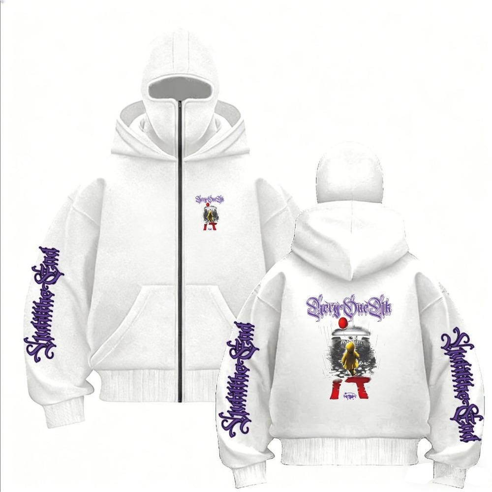 Modische Mode Marke Maskiert und Samt Doppelhut Einzigartiges Design Doppelhut Hoodie für Männer und Frauen im Herbst und Winter